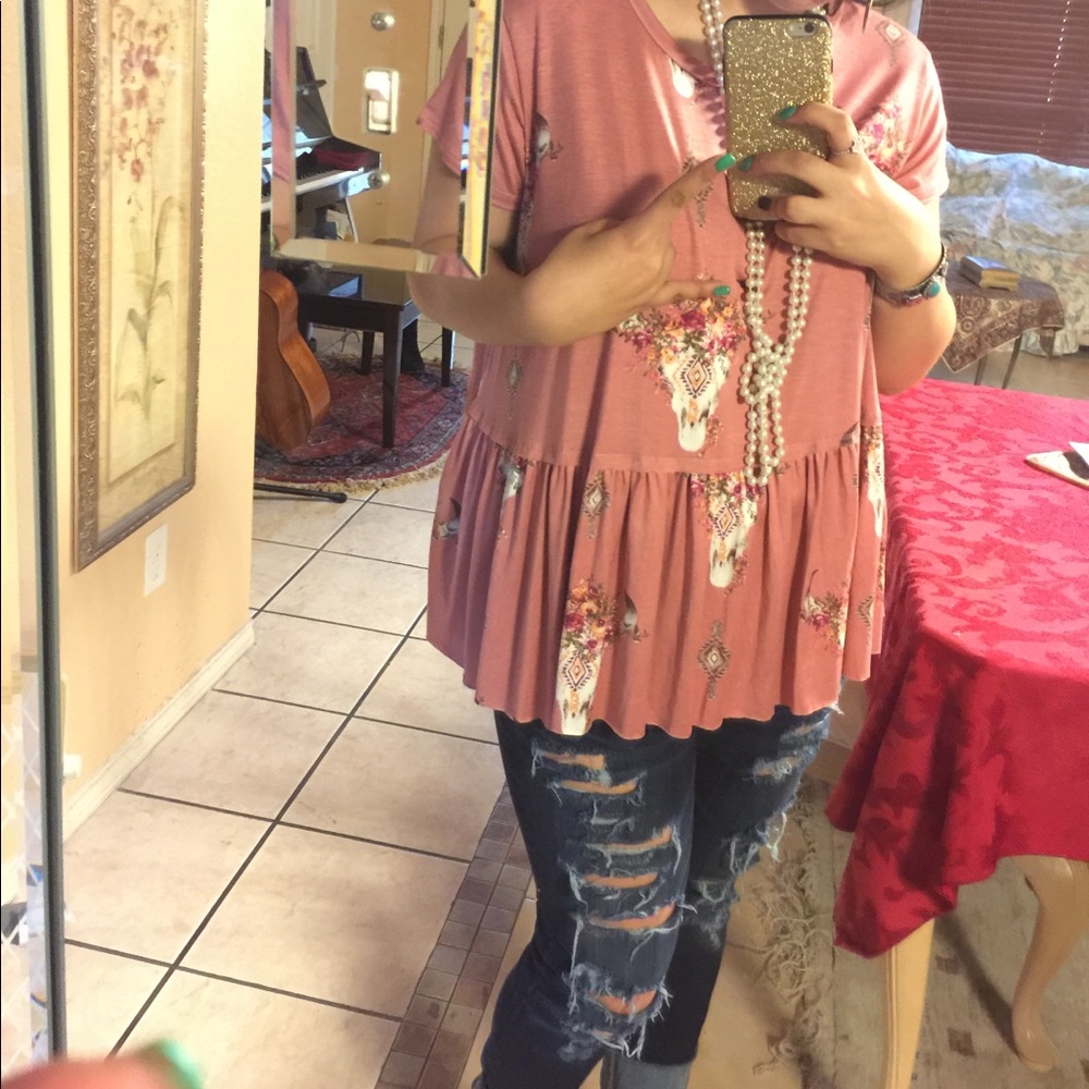 Cow skull top!